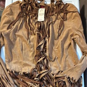 Brown Fringe  Jacket